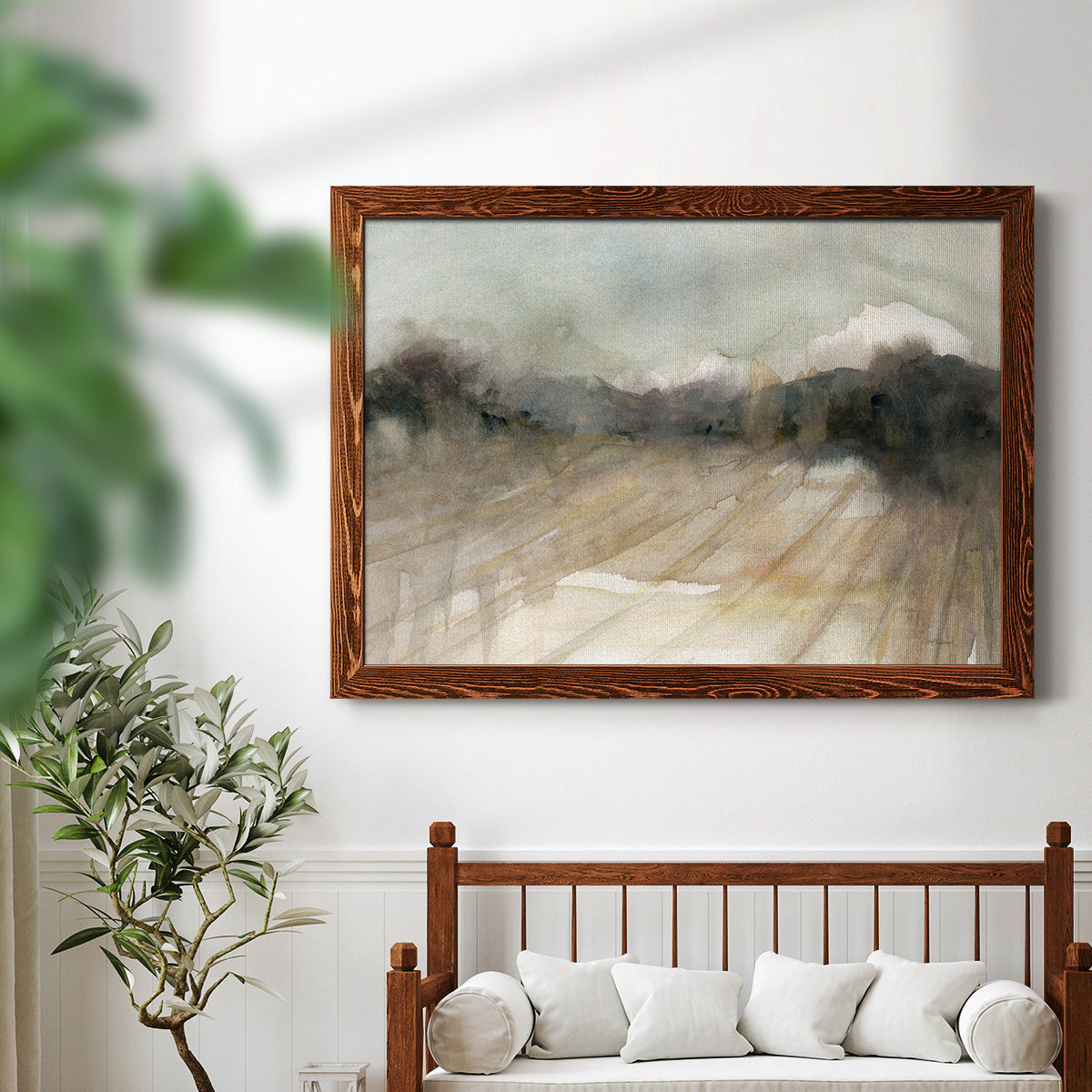 Abstract Field-Premium Framed Canvas - Ready to Hang