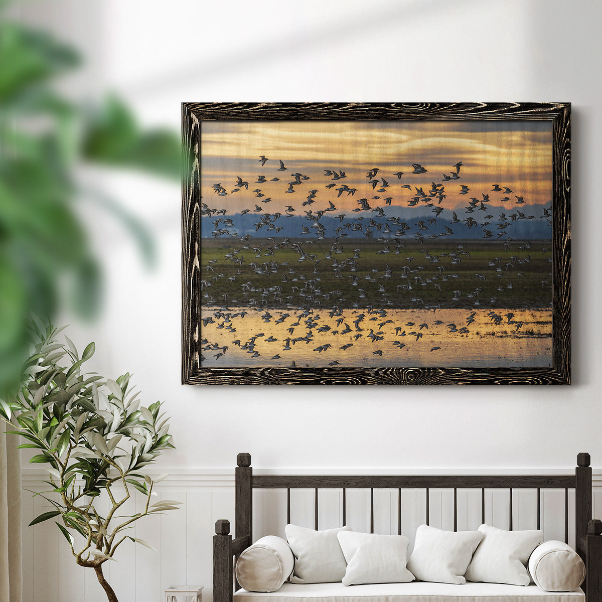 Sunset Flight-Premium Framed Canvas - Ready to Hang