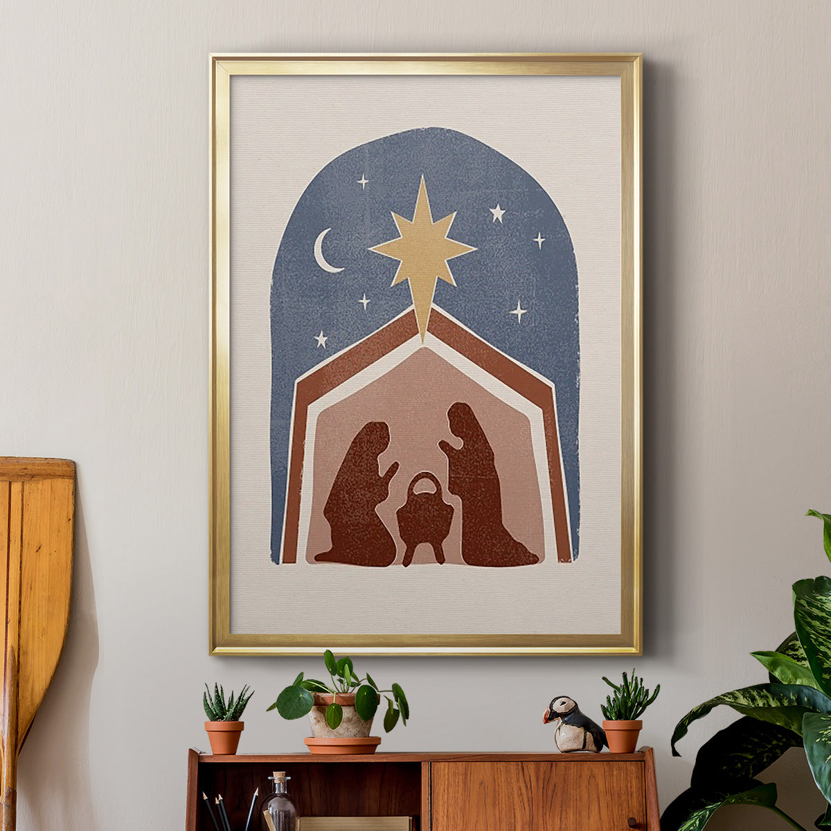 Boho Nativity I Premium Framed Print - Ready to Hang