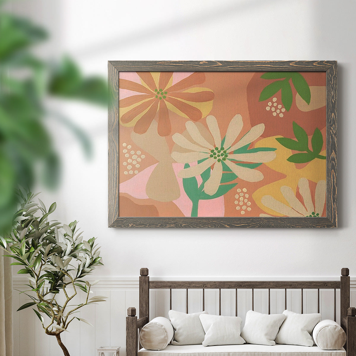 Neutral Blooms III-Premium Framed Canvas - Ready to Hang