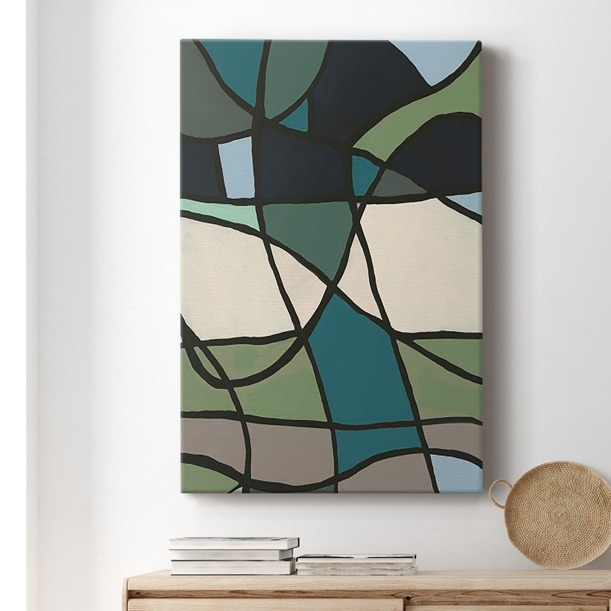 Multicolor Stained Glass I Premium Gallery Wrapped Canvas - Ready to Hang
