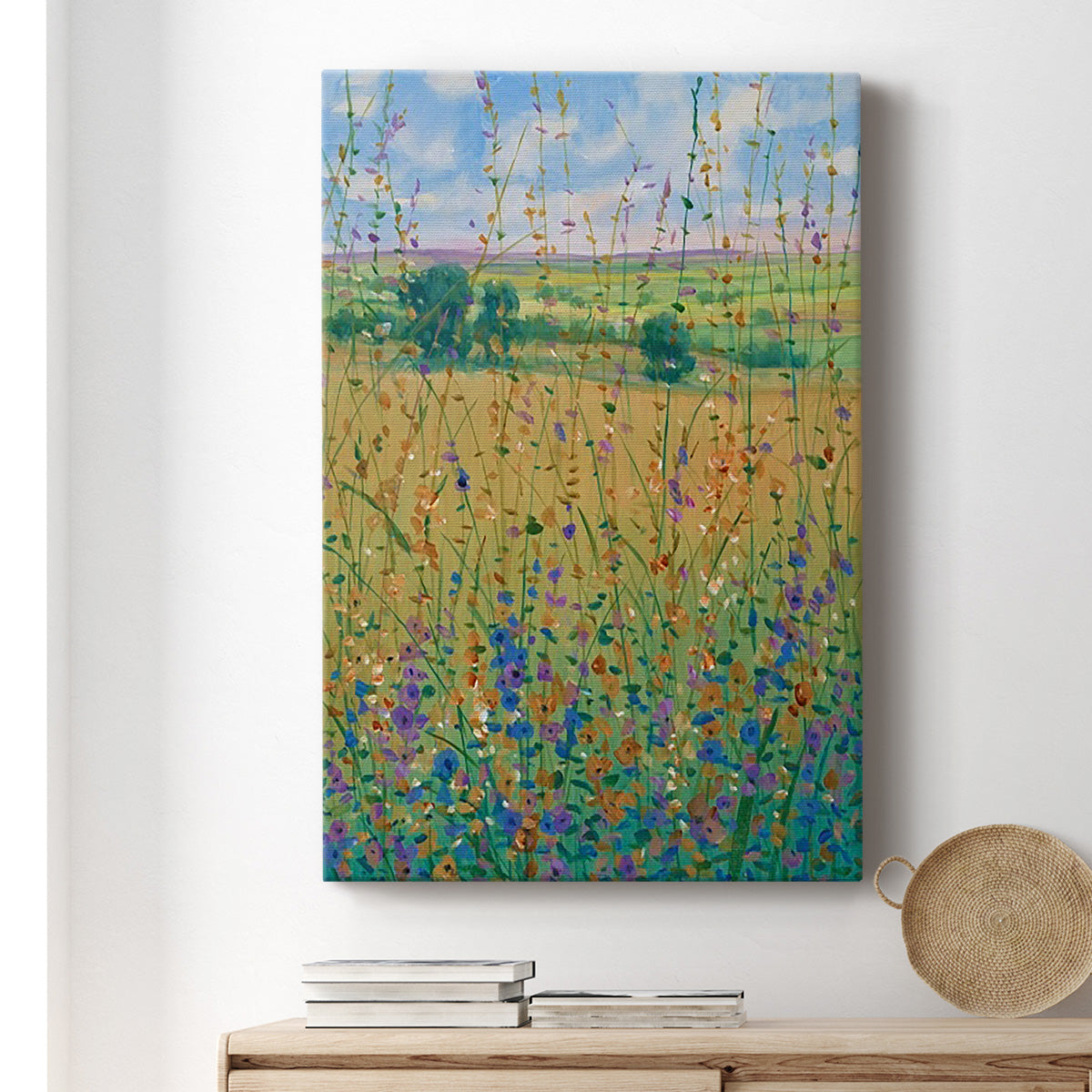 Wildflower Path I Premium Gallery Wrapped Canvas - Ready to Hang