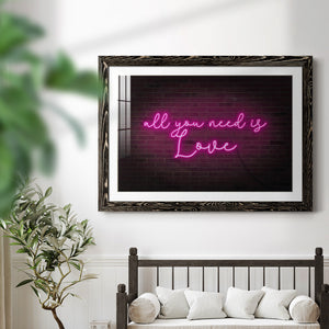 Neon Love I-Premium Framed Print - Ready to Hang