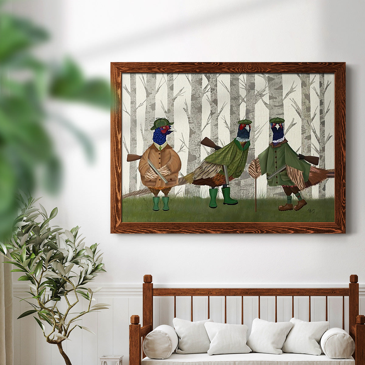 Pheasant Shooting Party Group 2-Premium Framed Canvas - Ready to Hang