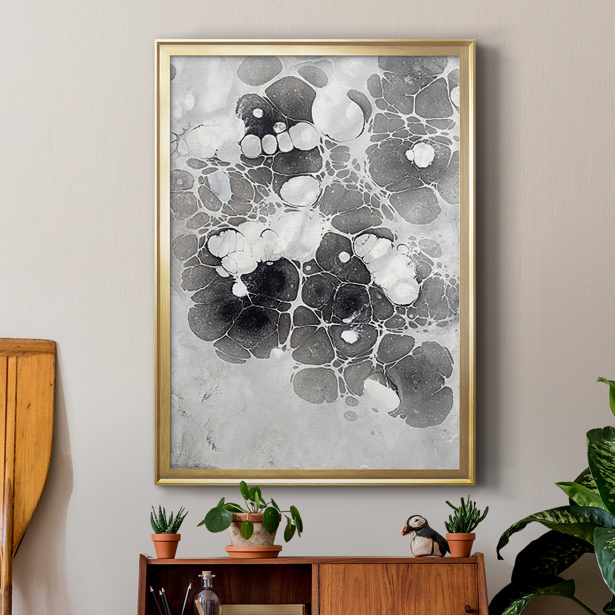 Marbling XIII Premium Framed Print - Ready to Hang
