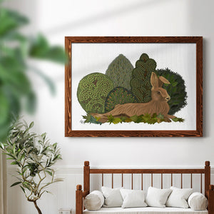 Hare Reclining in Leaves-Premium Framed Canvas - Ready to Hang