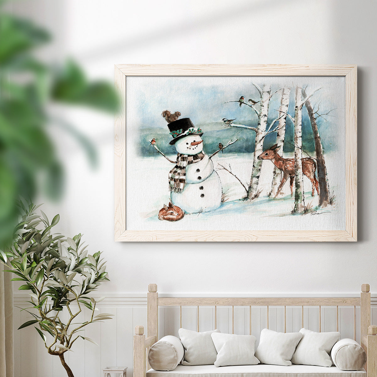 Snow Friends-Premium Framed Canvas - Ready to Hang