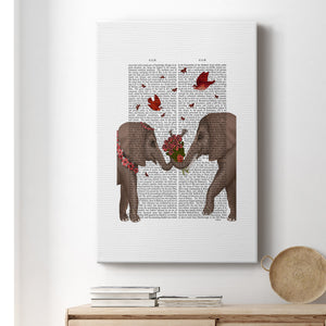 Elephant Bouquet, Portrait - Canvas Art Print