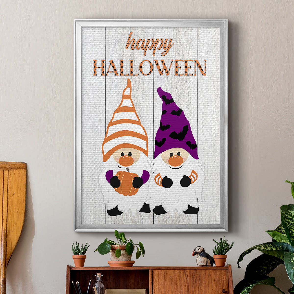 Halloween Gnomes Premium Framed Print - Ready to Hang