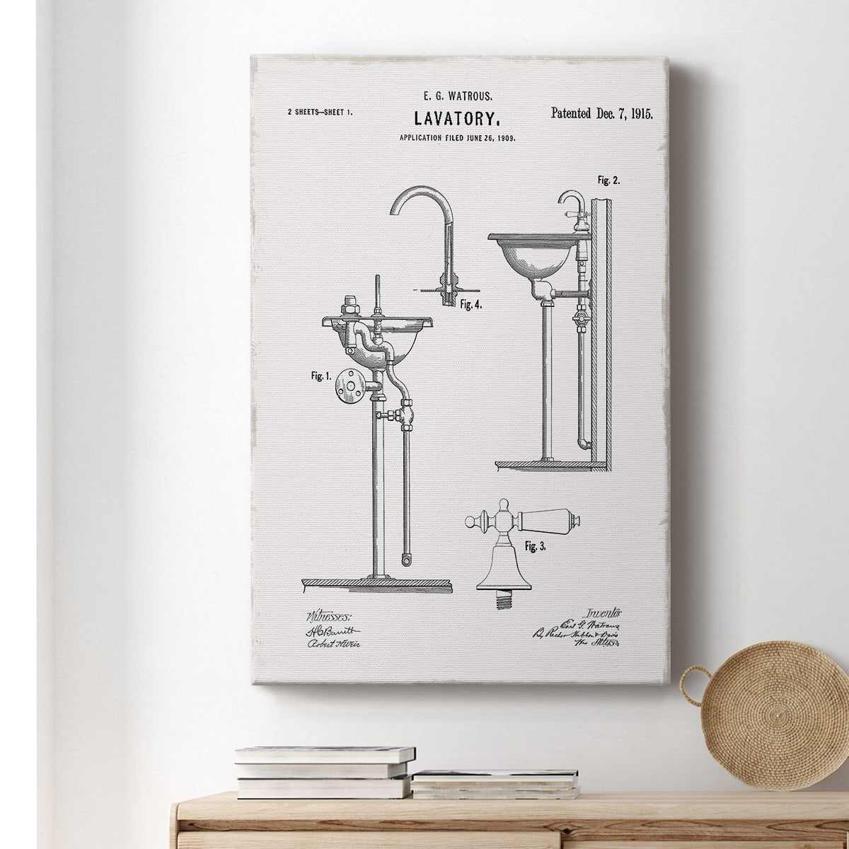 Vintage Sink II Premium Gallery Wrapped Canvas - Ready to Hang