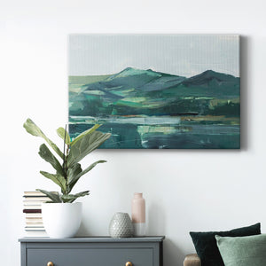 Green Grey Mountains II Premium Gallery Wrapped Canvas - Ready to Hang
