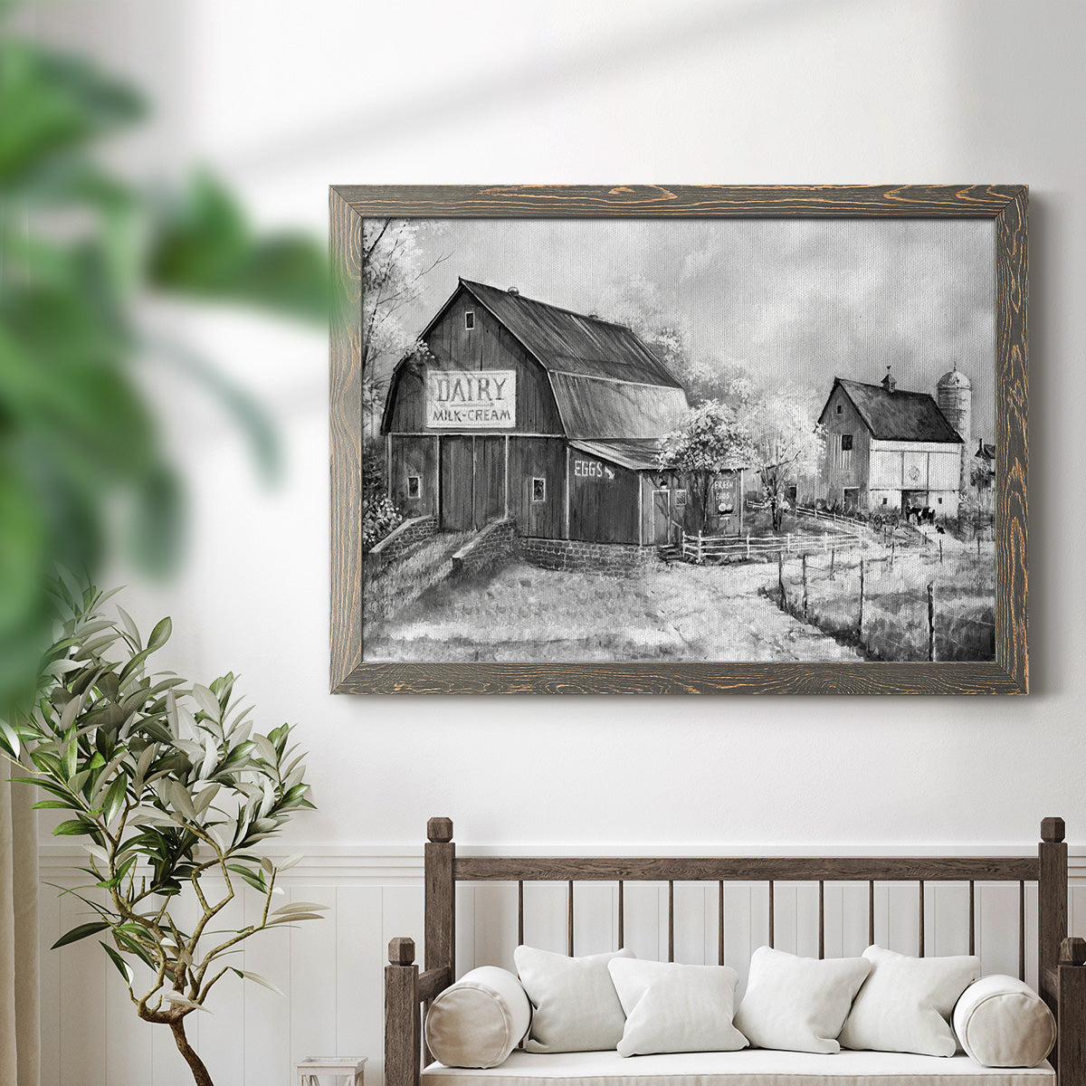 Day at the Farm-Premium Framed Canvas - Ready to Hang