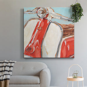 Retro Scooter II-Premium Gallery Wrapped Canvas - Ready to Hang