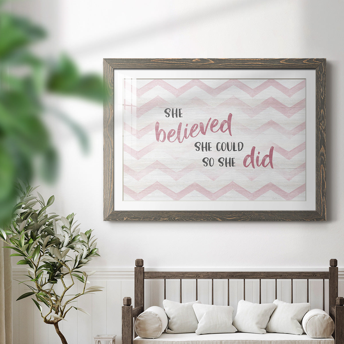 Believed She Could-Premium Framed Print - Ready to Hang
