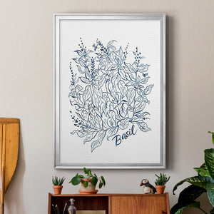 Summer Herb Garden Sketches I Premium Framed Print - Ready to Hang