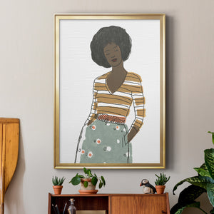 Sepia Botanical Journal I - Modern Framed Canvas Print