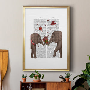 Elephant Bouquet, Portrait Premium Framed Print - Ready to Hang