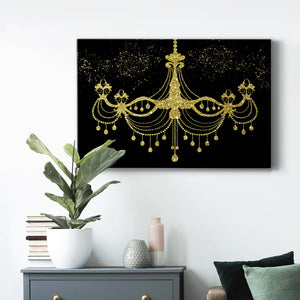 Golden Chandelier Premium Gallery Wrapped Canvas - Ready to Hang