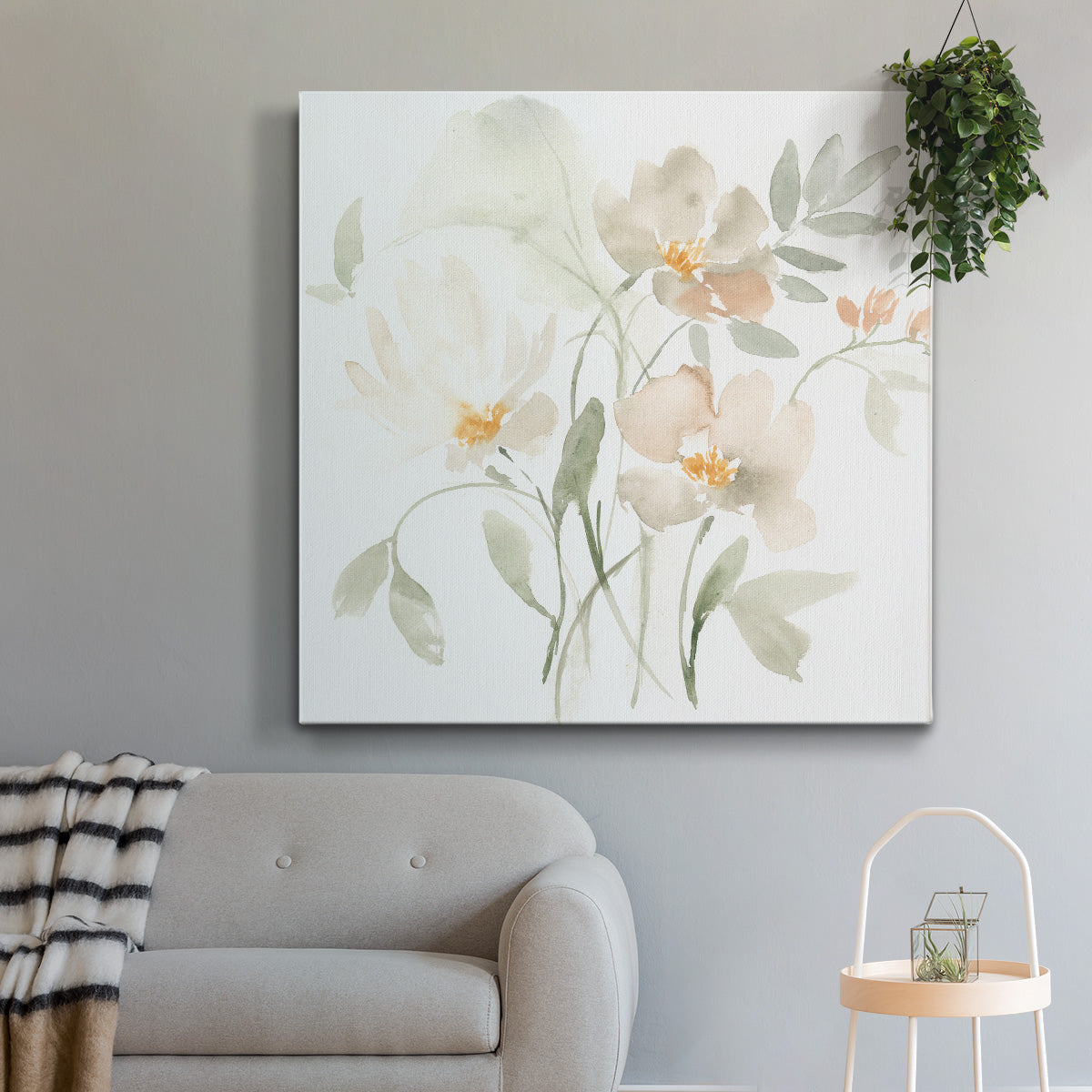 Whispering Petals I-Premium Gallery Wrapped Canvas - Ready to Hang