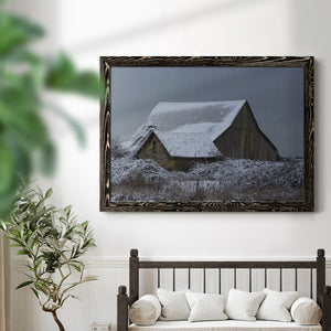 Winter Barn-Premium Framed Canvas - Ready to Hang