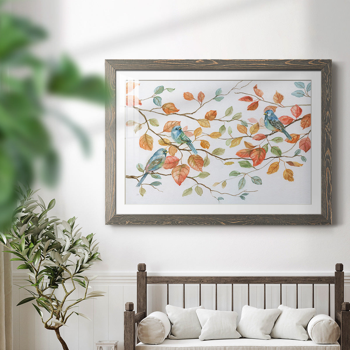 Bird Trio-Premium Framed Print - Ready to Hang