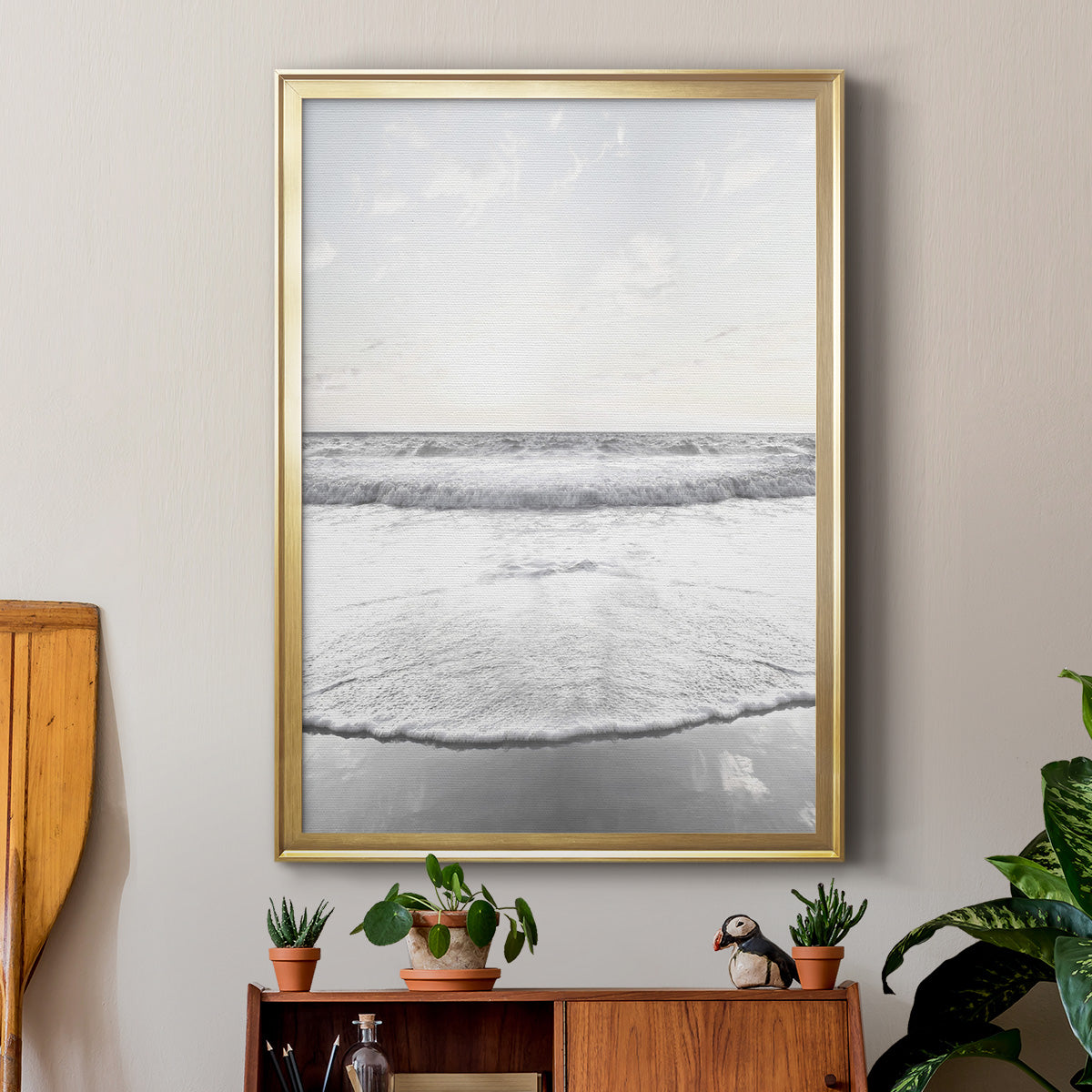 Serene Shore Premium Framed Print - Ready to Hang