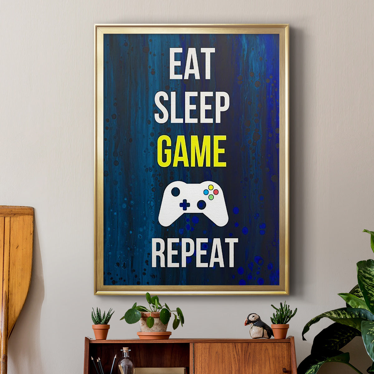 Gamer at Play V Premium Framed Print - Ready to Hang