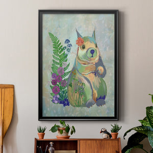 Fantastic Florals Squirrel Premium Framed Print - Ready to Hang