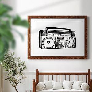 Boombox Sketch-Premium Framed Print - Ready to Hang
