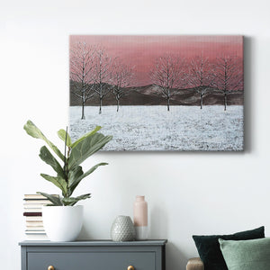 Sunset Snowfall I Premium Gallery Wrapped Canvas - Ready to Hang