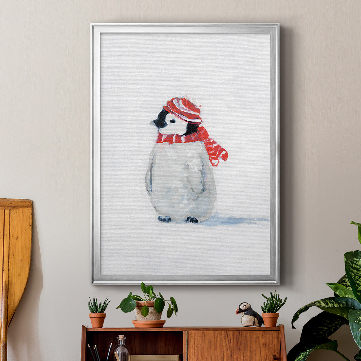 Penguin Play II Premium Framed Print - Ready to Hang