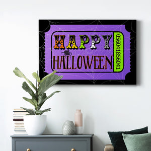 Happy Halloween Ticket Premium Gallery Wrapped Canvas - Ready to Hang