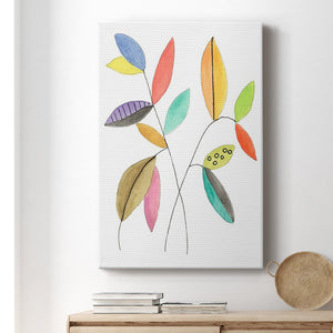 Color Pop Leaves IV Premium Gallery Wrapped Canvas - Ready to Hang