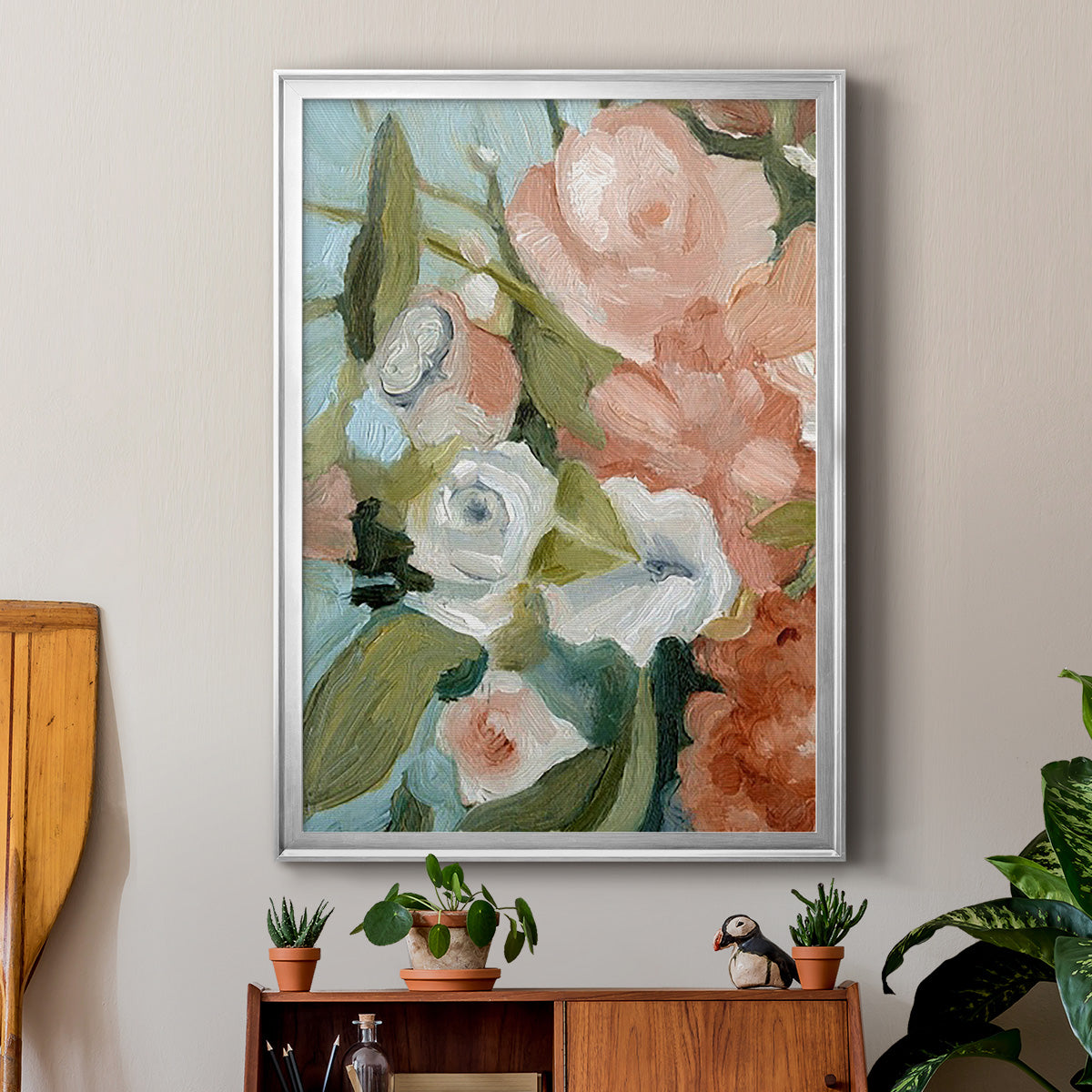 Bouquet Scatter II Premium Framed Print - Ready to Hang