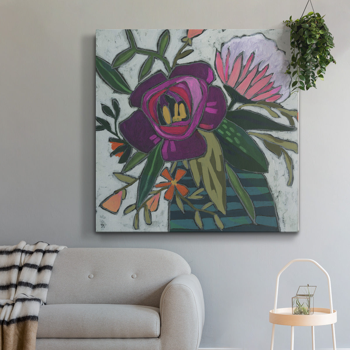 Carnivale Flora I-Premium Gallery Wrapped Canvas - Ready to Hang