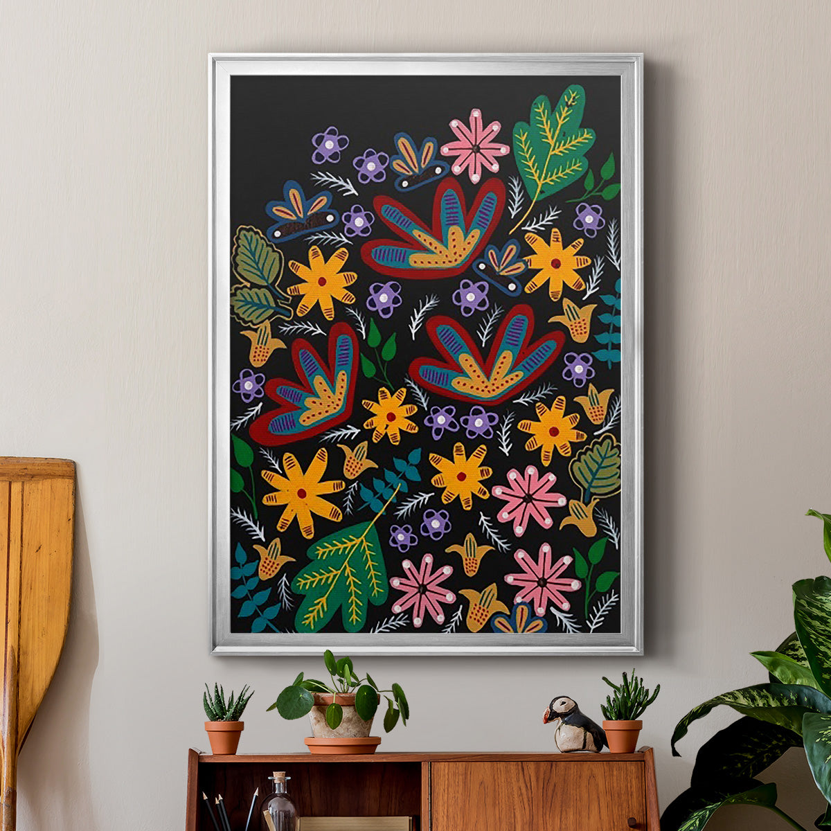Muddled Flowers I Premium Framed Print - Ready to Hang