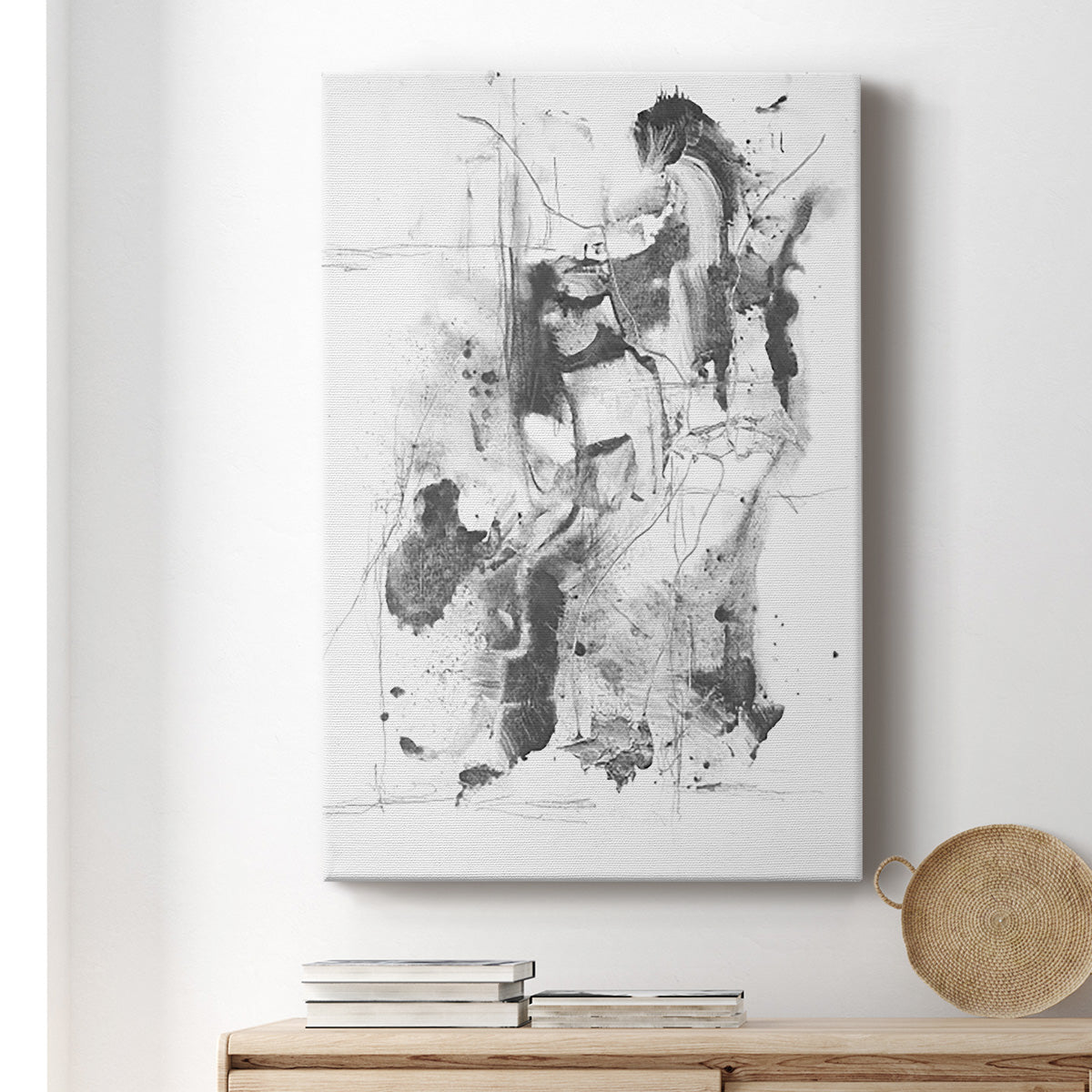 Graphite Abstract I Premium Gallery Wrapped Canvas - Ready to Hang
