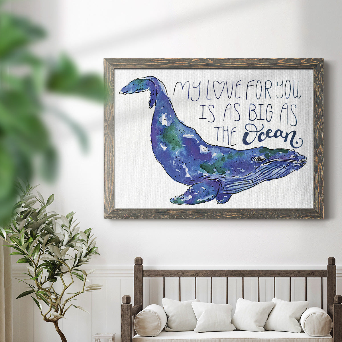 Whale Love II-Premium Framed Canvas - Ready to Hang