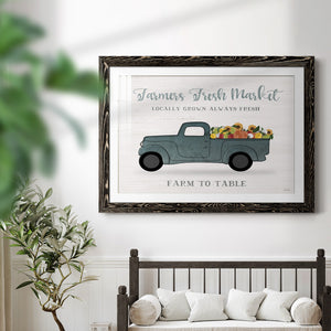 Fresh Sunflowers Truck-Premium Framed Print - Ready to Hang