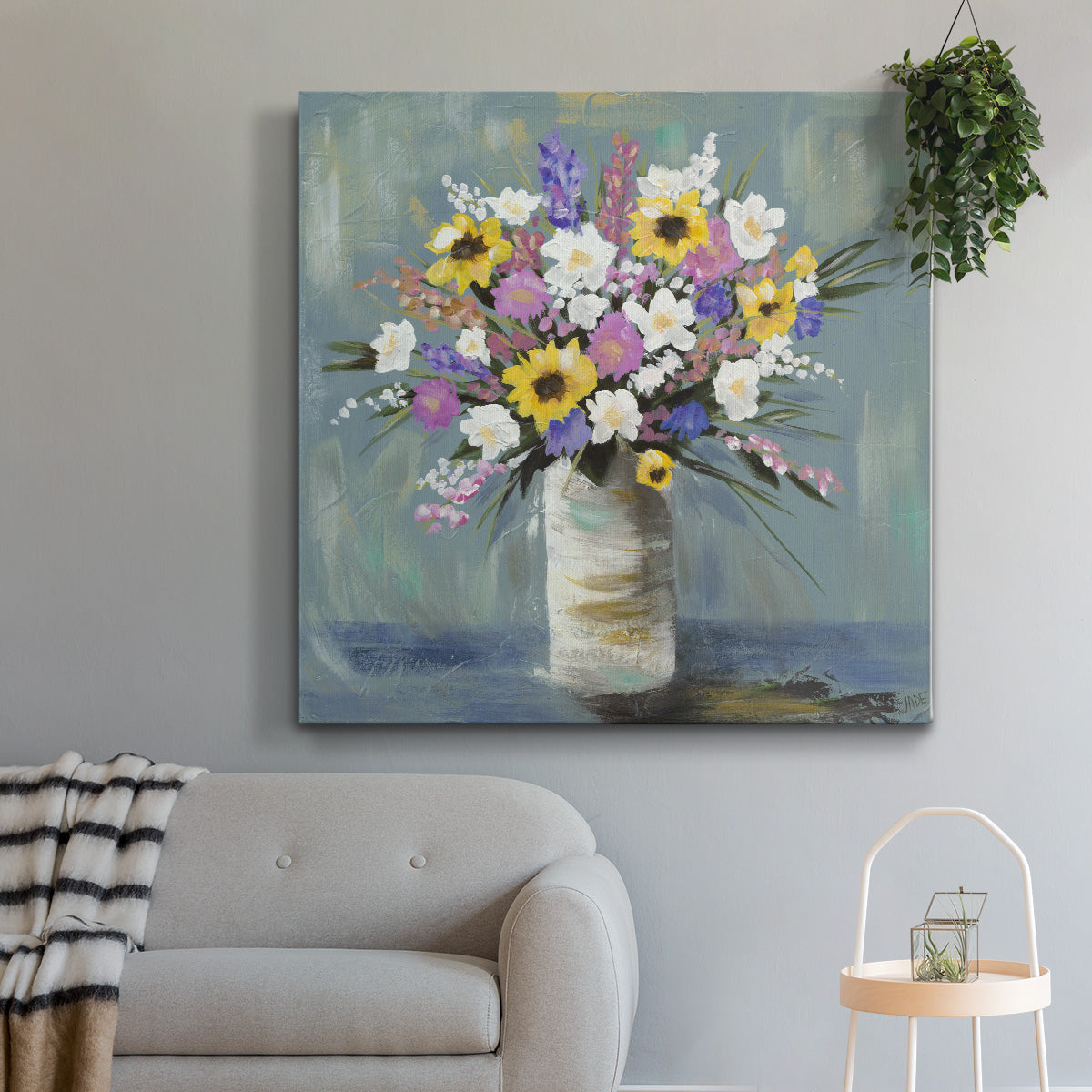 Mixed Pastel Bouquet I-Premium Gallery Wrapped Canvas - Ready to Hang