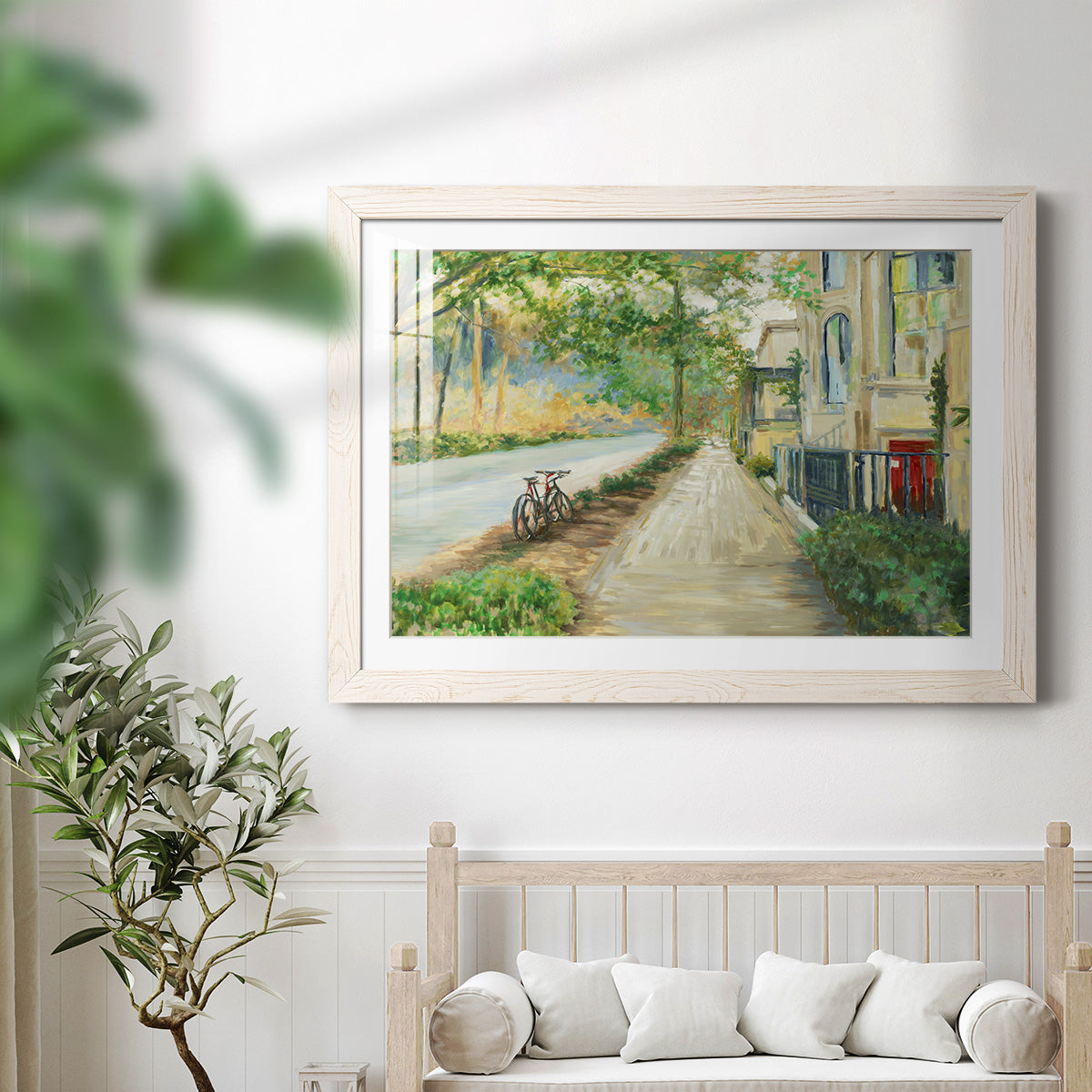 Sunny Side Of The Street-Premium Framed Print - Ready to Hang