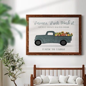 Fresh Sunflowers Truck-Premium Framed Canvas - Ready to Hang