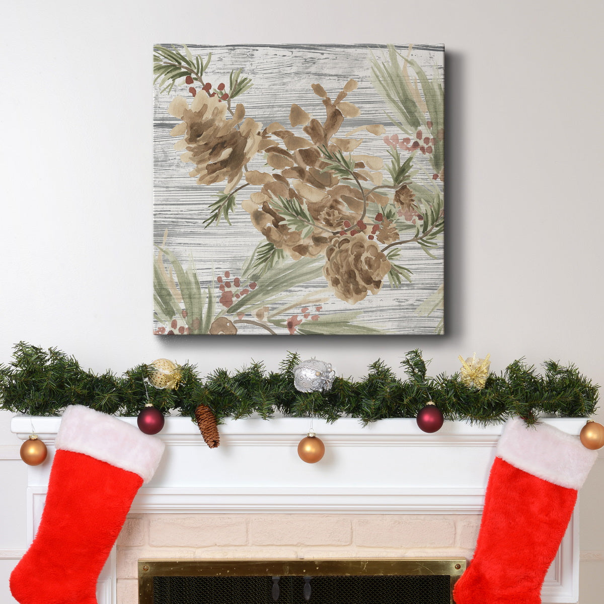 Pinecone Lodge III-Premium Gallery Wrapped Canvas - Ready to Hang