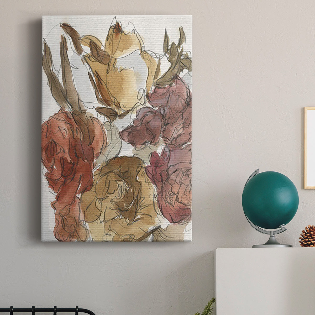 Cropped Floral Arrangement I Premium Gallery Wrapped Canvas - Ready to Hang
