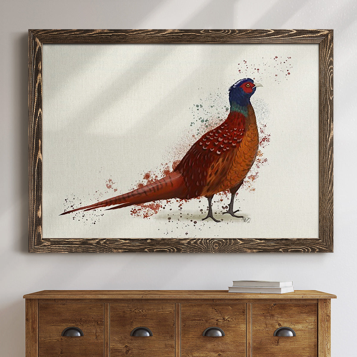 Pheasant Splash 4-Premium Framed Canvas - Ready to Hang