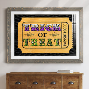 Trick or Treat Ticket-Premium Framed Print - Ready to Hang