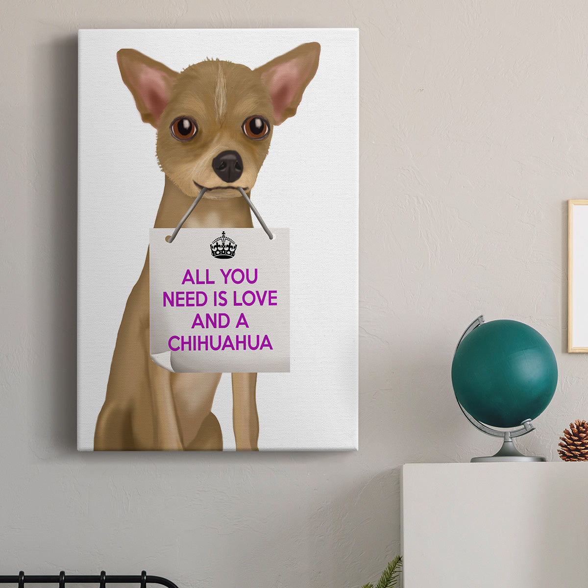 Love and Chihuahua Premium Gallery Wrapped Canvas - Ready to Hang