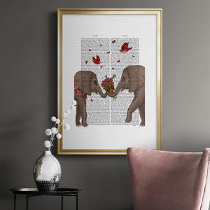 Elephant Bouquet, Portrait Premium Framed Print - Ready to Hang