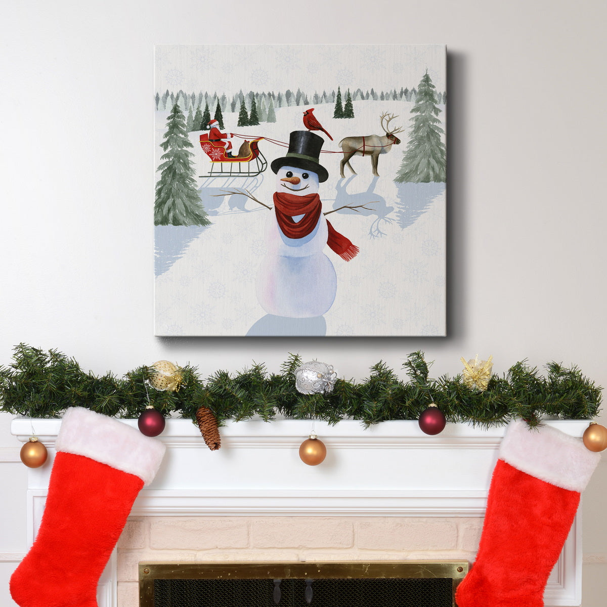 Santa's Snowmen II-Premium Gallery Wrapped Canvas - Ready to Hang