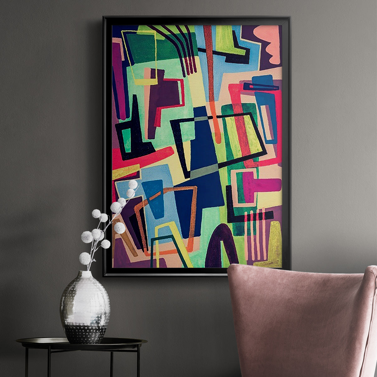 Connected Colors II Premium Framed Print - Ready to Hang